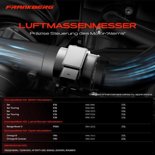 1x Luftmassenmesser für BMW 3er E36 3er Touring 5er E39 7er E38 Land Rover Range Rover II P38A Opel Bild 1x Luftmassenmesser für BMW 3er E36 3er Touring 5er E39 7er E38 Land Rover Range Rover II P38A Opel