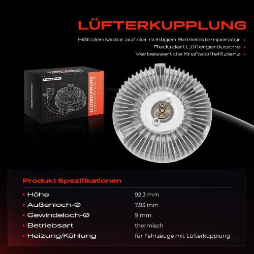 1x Lüfterkupplung Kühlerlüfte für Jeep Grand Cherokee I ZJ 4.0L 5.2L Bild 1x Lüfterkupplung Kühlerlüfte für Jeep Grand Cherokee I ZJ 4.0L 5.2L