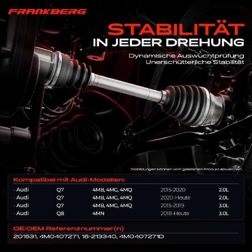 1x Antriebswelle Vorderachse für Audi Q7 4MB 4MG Q8 4MN Bj ab 2015 2.0L 3.0L Bild 1x Antriebswelle Vorderachse für Audi Q7 4MB 4MG Q8 4MN Bj ab 2015 2.0L 3.0L