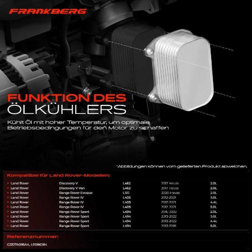 1x Ölkühler Motoröl für Land Rover Discovery V Range Rover IV L405 Sport Bild 1x Ölkühler Motoröl für Land Rover Discovery V Range Rover IV L405 Sport