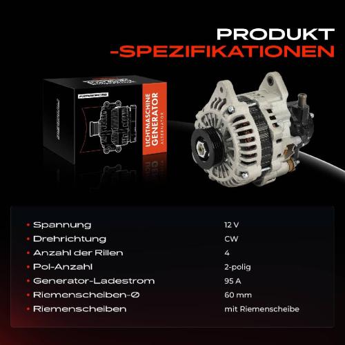 Frankberg 1x Lichtmaschine Generator für Ford Transit Kasten E LDV Convoy 2.5L 1994-2000 Bild Frankberg 1x Lichtmaschine Generator für Ford Transit Kasten E LDV Convoy 2.5L 1994-2000