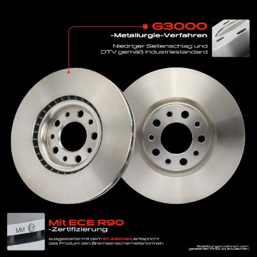 2x Bremsscheiben Vorderachse für Alfa Romeo 159 Sportwagon Brera Spider 939 2005-2011 Bild 2x Bremsscheiben Vorderachse für Alfa Romeo 159 Sportwagon Brera Spider 939 2005-2011