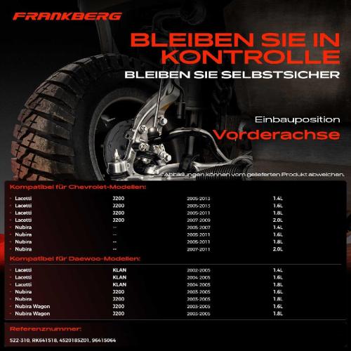 1x Querlenker Vorderachse für Chevrolet Lacetti Kombi Stufenheck Nubira Daewoo Schrägheck Wagon Bild 1x Querlenker Vorderachse für Chevrolet Lacetti Kombi Stufenheck Nubira Daewoo Schrägheck Wagon