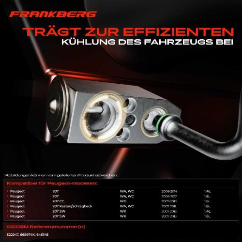 1x Expansionsventil Klimaanlage für Peugeot 207 WA WC WD 207 SW WK 1.4L 1.6L Bild 1x Expansionsventil Klimaanlage für Peugeot 207 WA WC WD 207 SW WK 1.4L 1.6L