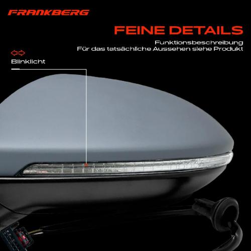 Frankberg 1x Außenspiegel Links für VW Golf VII Van Variant 5G1 BE BA5 BV5 2012-2021 Bild Frankberg 1x Außenspiegel Links für VW Golf VII Van Variant 5G1 BE BA5 BV5 2012-2021