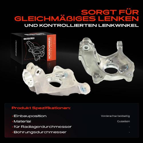Frankberg 2x Achsschenkel Radaufhängung Vorderachse Beidseitig für VW Golf VII Passat 3G Audi A3 8V Q2 Q3 Skoda Seat Bild Frankberg 2x Achsschenkel Radaufhängung Vorderachse Beidseitig für VW Golf VII Passat 3G Audi A3 8V Q2 Q3 Skoda Seat