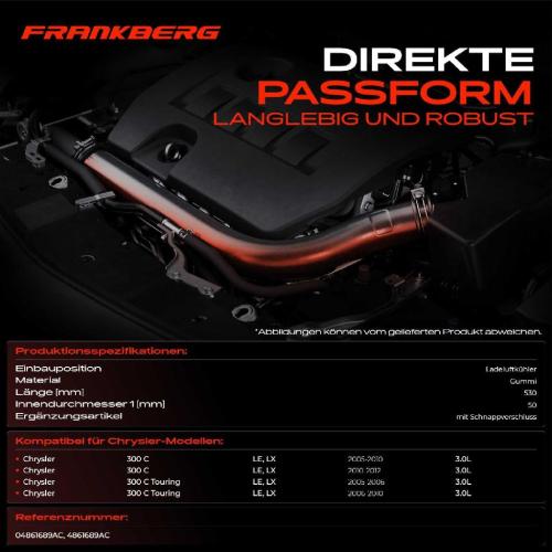 1x Kühlerschlauch Turboschlauch für Chrysler 300 C LE LX 300 C Touring 3.0L 2005-2012 Bild 1x Kühlerschlauch Turboschlauch für Chrysler 300 C LE LX 300 C Touring 3.0L 2005-2012