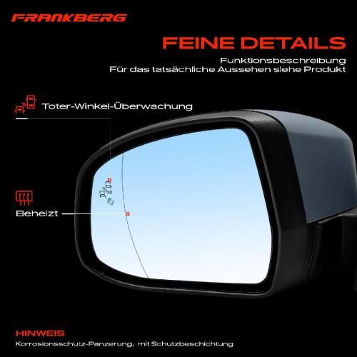 Frankberg 1x Außenspiegel Links für Ford Focus III 1.0L 1.5L 1.6L 2.0L 2.3L 2010-2020 Bild Frankberg 1x Außenspiegel Links für Ford Focus III 1.0L 1.5L 1.6L 2.0L 2.3L 2010-2020