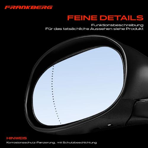 Frankberg 1x Außenspiegel Links für Peugeot 206 Schrägheck 206 Van 2A/C 1998-2009 Bild Frankberg 1x Außenspiegel Links für Peugeot 206 Schrägheck 206 Van 2A/C 1998-2009