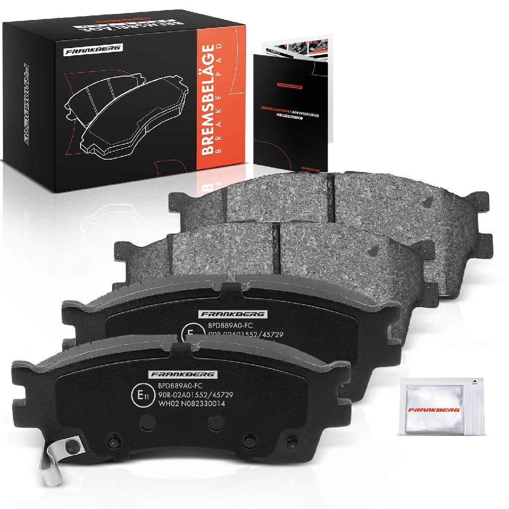 Frankberg 4x Bremsbeläge Vorderachse für KIA Carens I Clarus Kombi Rio Schrägheck Stufenheck Roadster Sephia Shuma II