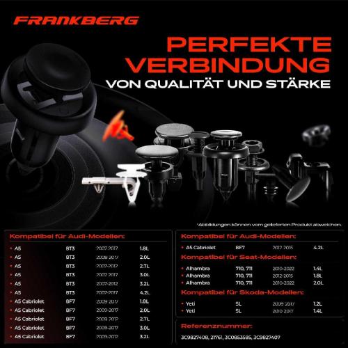 20x Befestigungsclips Schutzleiste für VW Passat Sharan Tiguan Skoda Yeti Seat Bild 20x Befestigungsclips Schutzleiste für VW Passat Sharan Tiguan Skoda Yeti Seat