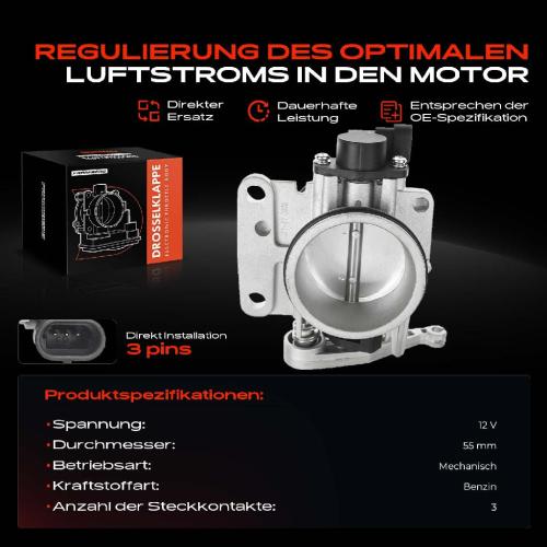 Frankberg 1x Drosselklappe Drosselklappenstutzen für Renault Clio Megane Scénic Dacia 1.4L 1.6L Bild Frankberg 1x Drosselklappe Drosselklappenstutzen für Renault Clio Megane Scénic Dacia 1.4L 1.6L