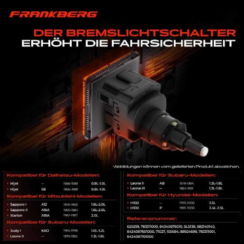 1x Bremslichtschalter für Subaru Justy I Leone Toyota Corolla Corona Hiace Cruiser Bild 1x Bremslichtschalter für Subaru Justy I Leone Toyota Corolla Corona Hiace Cruiser