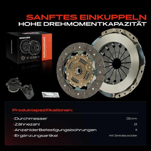 Frankberg 1x Kupplungssatz für Ford Tourneo Connect Transit Connect P65 P70 P80 1.8L 2002-2004 Bild Frankberg 1x Kupplungssatz für Ford Tourneo Connect Transit Connect P65 P70 P80 1.8L 2002-2004