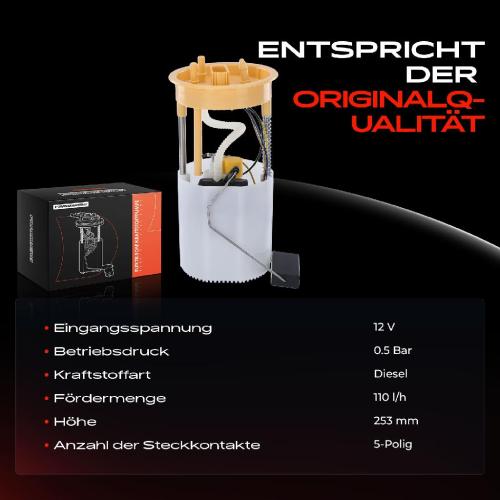 Frankberg 1x Kraftstoffpumpe für VW Polo Van Audi A1 Sportback Seat Ibiza IV Sportcoupe ST Kasten/Schrägheck Skoda Bild Frankberg 1x Kraftstoffpumpe für VW Polo Van Audi A1 Sportback Seat Ibiza IV Sportcoupe ST Kasten/Schrägheck Skoda