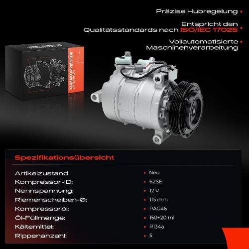 Frankberg 1x Klimakompressor für Mercedes-Benz W176 W242 W246 B907 B910 X156 X117 C117 Bild Frankberg 1x Klimakompressor für Mercedes-Benz W176 W242 W246 B907 B910 X156 X117 C117