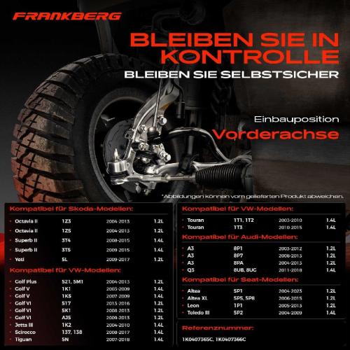 2x Traggelenk Vorderachse für VW Beetle Caddy MPV Kasten/MPV IV EOS Golf Plus V Variant VI Jetta Scirocco Bild 2x Traggelenk Vorderachse für VW Beetle Caddy MPV Kasten/MPV IV EOS Golf Plus V Variant VI Jetta Scirocco