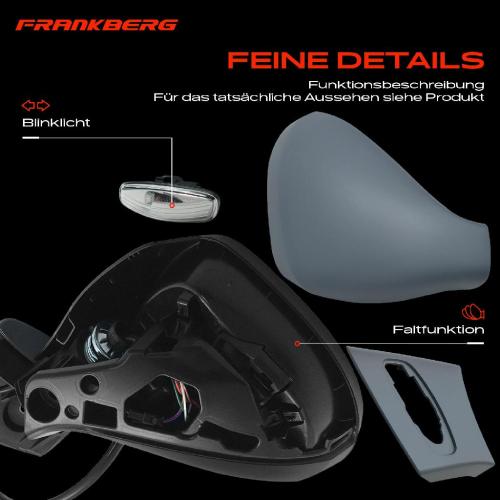 Frankberg 1x Außenspiegel Links für Peugeot 308 4B 4A 4C 4E 4H 1.6L 2.0L 1.4L 2007-2014 Bild Frankberg 1x Außenspiegel Links für Peugeot 308 4B 4A 4C 4E 4H 1.6L 2.0L 1.4L 2007-2014
