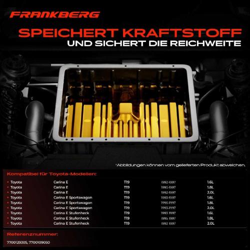 Frankberg 1x Kraftstofftank Kraftstoffbehälter für Toyota Carina E 1.6L-2.0L Bild Frankberg 1x Kraftstofftank Kraftstoffbehälter für Toyota Carina E 1.6L-2.0L