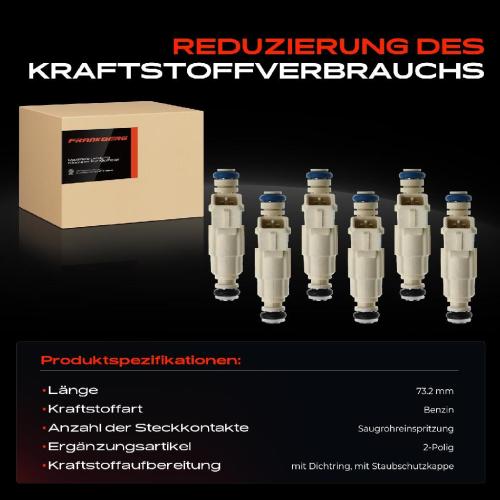 Frankberg 6x Einspritzventil Einspritzdüse für FORD USA Contour Ford Cougar Mondeo II 1996-2000 Bild Frankberg 6x Einspritzventil Einspritzdüse für FORD USA Contour Ford Cougar Mondeo II 1996-2000