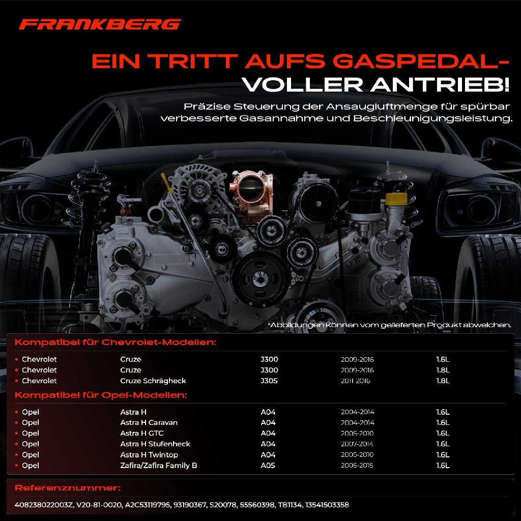 1x Drosselklappe Drosselklappenstutzen für Chevrolet Cruze Opel Astra H 1.6L 1.8L