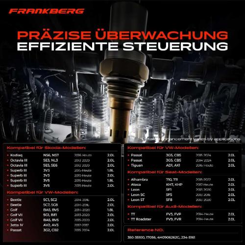 Frankberg 1x Lambdasonde Regelsonde Vor Katalysator für VW Golf VII Alltrack Variant Passat Variant Audi A3 Seat Skoda Bild Frankberg 1x Lambdasonde Regelsonde Vor Katalysator für VW Golf VII Alltrack Variant Passat Variant Audi A3 Seat Skoda