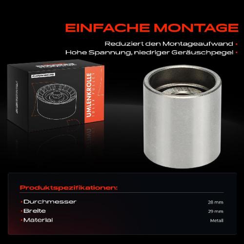 1x Umlenkrolle Führungsrolle für Audi A4 Skoda Octavia Seat Leon Porsche Bild 1x Umlenkrolle Führungsrolle für Audi A4 Skoda Octavia Seat Leon Porsche