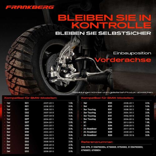 2x Koppelstange Vorderachse für BMW 1er E81 E81 E87 1er Cabriolet E88 1er Coupe E82 3er Cabriolet E90 E93 Bild 2x Koppelstange Vorderachse für BMW 1er E81 E81 E87 1er Cabriolet E88 1er Coupe E82 3er Cabriolet E90 E93