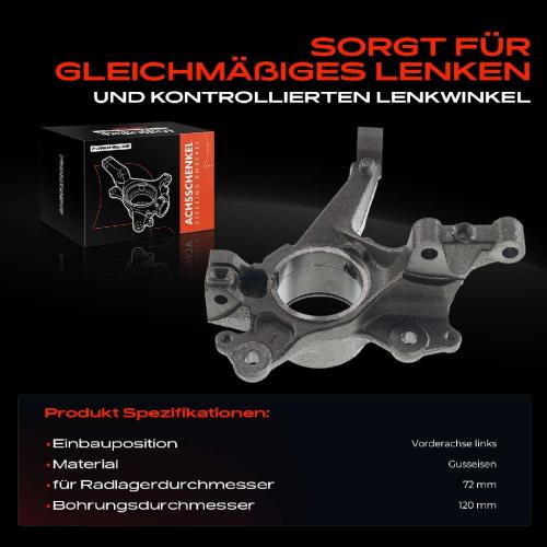 Frankberg 1x Achsschenkel Radaufhängung Vorderachse Links für Ford Transit Courier Kasten Kombi Bild Frankberg 1x Achsschenkel Radaufhängung Vorderachse Links für Ford Transit Courier Kasten Kombi