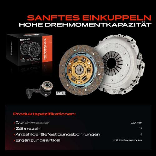 1x Kupplungssatz für Ford C-Max DM2 Focus C-Max Focus II DA DP HCP Focus II Stufenheck DB DH FCH Bild 1x Kupplungssatz für Ford C-Max DM2 Focus C-Max Focus II DA DP HCP Focus II Stufenheck DB DH FCH