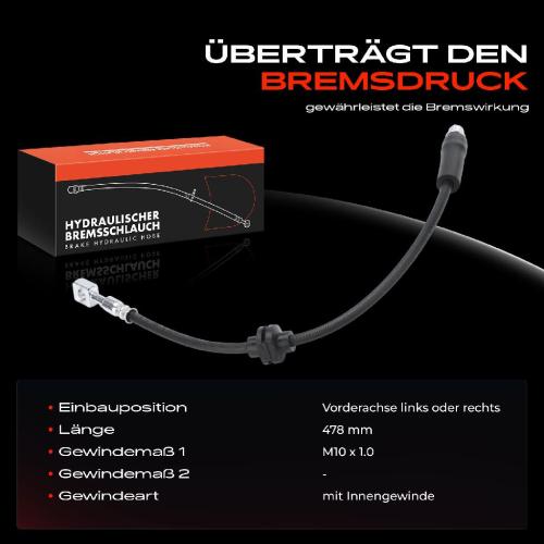 Frankberg 1x Bremsschlauch Bremsschläuche Vorderachse Links oder Rechts für Opel Insignia A G09 Saab 9-5 YS3G Bild Frankberg 1x Bremsschlauch Bremsschläuche Vorderachse Links oder Rechts für Opel Insignia A G09 Saab 9-5 YS3G