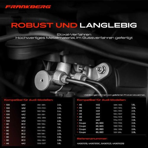 1x Hauptbremszylinder Bremszylinder für Audi A6 100 4A C4 80 8C B4 Avant 8G7 89 8B3 Bild 1x Hauptbremszylinder Bremszylinder für Audi A6 100 4A C4 80 8C B4 Avant 8G7 89 8B3