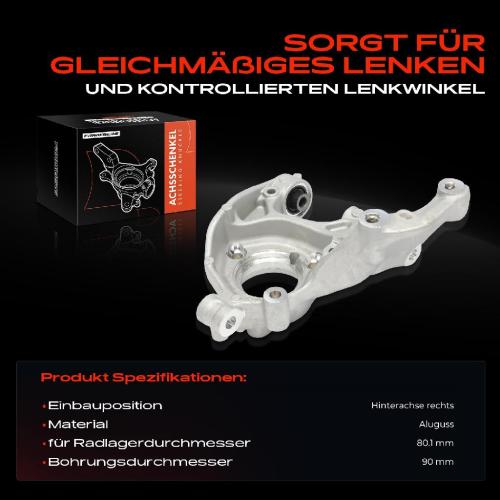 Frankberg 1x Achsschenkel Radaufhängung Hinterachse Rechts für VW Golf VII Audi A3 8V Seat Skoda Bild Frankberg 1x Achsschenkel Radaufhängung Hinterachse Rechts für VW Golf VII Audi A3 8V Seat Skoda