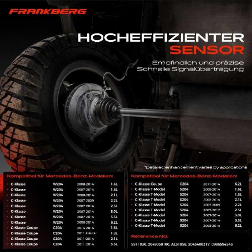 2x ABS Sensor Hinterachse beidseitig für Mercedes-Benz C-Klasse W204 C-Klasse Coupe C204 C-Klasse T-Model S204 Bild 2x ABS Sensor Hinterachse beidseitig für Mercedes-Benz C-Klasse W204 C-Klasse Coupe C204 C-Klasse T-Model S204