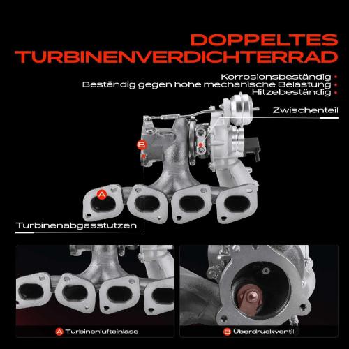 1x Turbolader Abgaskrümmer Einheit für Mercedes-Benz A-Klasse W176 B-Klasse W242 W246 CLA Coupe C117 X117 X156 Bild 1x Turbolader Abgaskrümmer Einheit für Mercedes-Benz A-Klasse W176 B-Klasse W242 W246 CLA Coupe C117 X117 X156