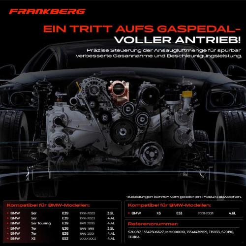 Frankberg 1x Drosselklappe Drosselklappenstutzen für BMW X5 E53 5er 7er 540i 740i 2000-2003 Bild Frankberg 1x Drosselklappe Drosselklappenstutzen für BMW X5 E53 5er 7er 540i 740i 2000-2003