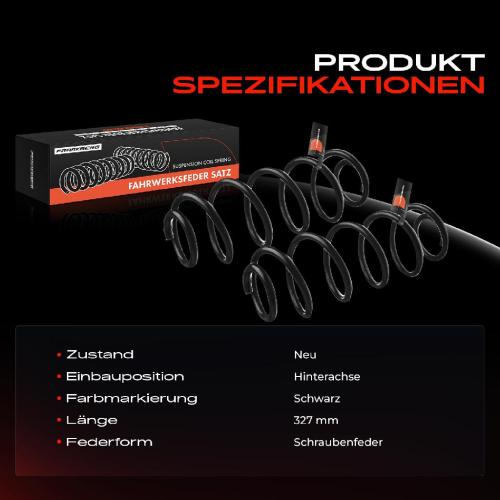Frankberg 2x Fahrwerksfeder Hinterachse für Audi A4 8K2 B8 A5 8T3 1.8L 2.0L 2.7L 3.0L 2007-2017 Bild Frankberg 2x Fahrwerksfeder Hinterachse für Audi A4 8K2 B8 A5 8T3 1.8L 2.0L 2.7L 3.0L 2007-2017