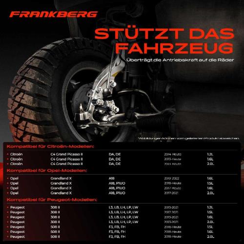 Frankberg 1x Achsschenkel Radaufhängung Vorderachse Rechts für Citroën C4 Picasso Peugeot 308 Opel Bild Frankberg 1x Achsschenkel Radaufhängung Vorderachse Rechts für Citroën C4 Picasso Peugeot 308 Opel