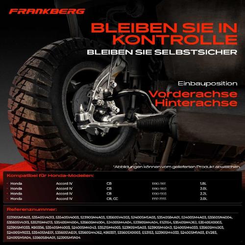 1x Querlenker Satz Vorderachse für Honda Accord IV CB Accord IV Aerodeck Accord IV Coupe CB CC 1990-1993 Bild 1x Querlenker Satz Vorderachse für Honda Accord IV CB Accord IV Aerodeck Accord IV Coupe CB CC 1990-1993
