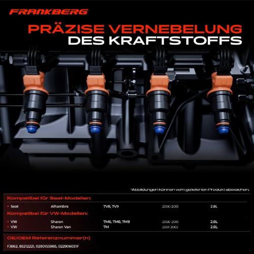 6x Einspritzventil Einspritzdüse für VW Sharan Seat Alhambra 2.8L Bild 6x Einspritzventil Einspritzdüse für VW Sharan Seat Alhambra 2.8L