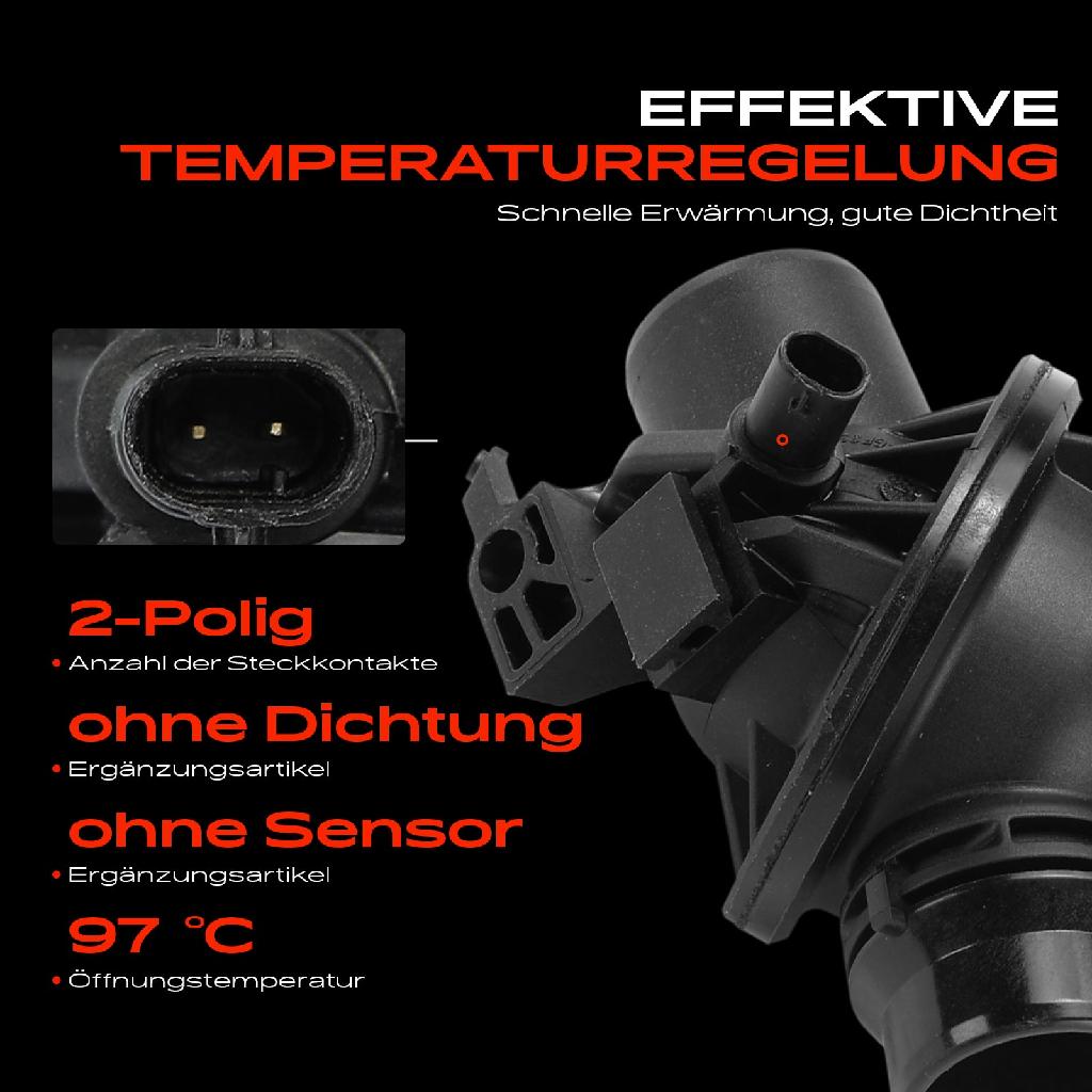 1x Thermostat Kühlmittel für BMW 5er F10 F18 F11 F11 523i 528i 530i 7er F01 F02 F03