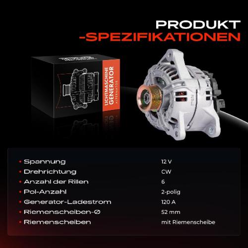 1x Lichtmaschine Generator für Porsche 911 Boxster 996 986 3.4 Carrera 4 S 3.2L Bild 1x Lichtmaschine Generator für Porsche 911 Boxster 996 986 3.4 Carrera 4 S 3.2L