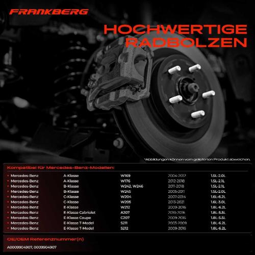 20x Radschraube für Mercedes-Benz W169 W245 W204 W211 W164 W220 W639 Bild 20x Radschraube für Mercedes-Benz W169 W245 W204 W211 W164 W220 W639