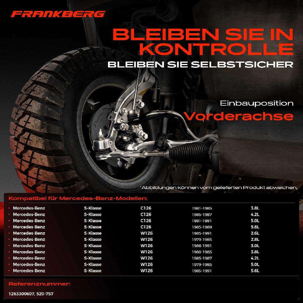 1x Querlenker Vorderachse für Mercedes-Benz S-Klasse W126 S-Klasse Coupe C126 2.6L 2.8L 3.0L 1979-1991