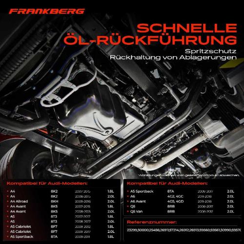 Frankberg 1x Ölwanne Motorölwanne für Audi A4 8K A5 8T 8F A6 4G Q5 8RB 1.8L 2.0L Bild Frankberg 1x Ölwanne Motorölwanne für Audi A4 8K A5 8T 8F A6 4G Q5 8RB 1.8L 2.0L