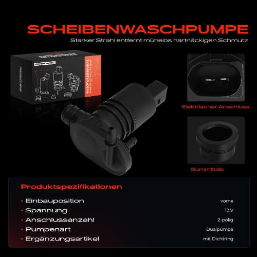 1x Waschwasserpumpe Scheibenreinigung Vorne für Ford Focus IV HN Kuga III DFK Bild 1x Waschwasserpumpe Scheibenreinigung Vorne für Ford Focus IV HN Kuga III DFK