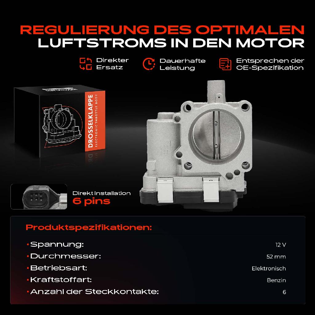 1x Drosselklappe Drosselklappenstutzen für VW Golf VI VII Passat Audi A3 Seat Skoda