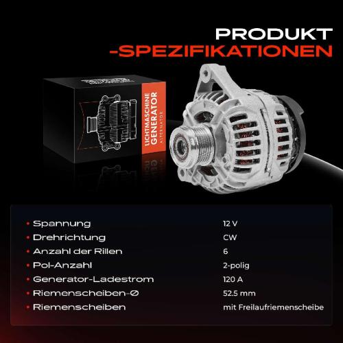 1x Lichtmaschine Generator für Porsche 911 Targa 996 GT2 Boxster 986 S 3.2L Bild 1x Lichtmaschine Generator für Porsche 911 Targa 996 GT2 Boxster 986 S 3.2L