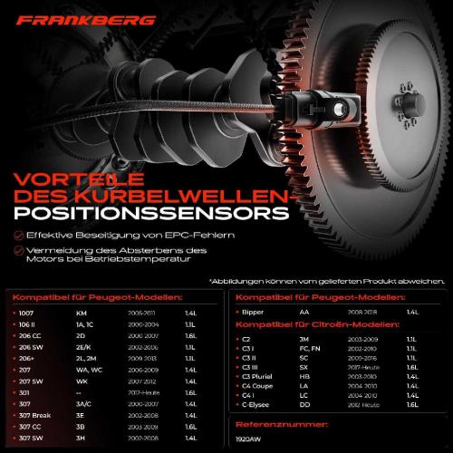 1x Kurbelwellensensor Impulsgeber für Citroën Berlingo C2 C3 Xsara Peugeot 206 306 307 Fiat Bild 1x Kurbelwellensensor Impulsgeber für Citroën Berlingo C2 C3 Xsara Peugeot 206 306 307 Fiat