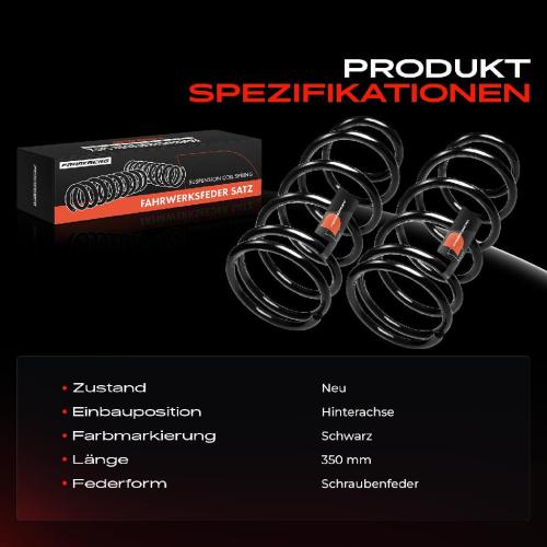 2x Fahrwerksfeder Hinterachse für Land Rover Range Rover Evoque L538 2.0L 2.2L 2011-2020 Bild 2x Fahrwerksfeder Hinterachse für Land Rover Range Rover Evoque L538 2.0L 2.2L 2011-2020